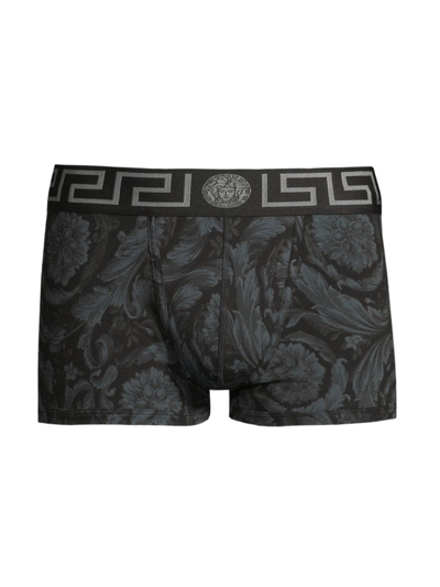 VERSACE MEN'S LOGO ELASTICIZED WAISTBAND JERSEY BOXERS