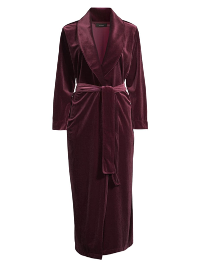 Natori Women's Purple Dove Natalie Velvet Dressing Gown In Red