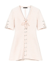 Maje Women's Short Tweed Dress In Off White