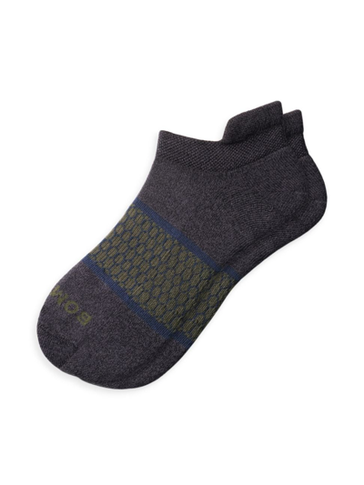 Bombas Men's Colorblocked Striped Ankle Socks In Black