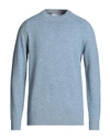 Selected Homme Man Sweater Sky Blue Size Xl Lambswool