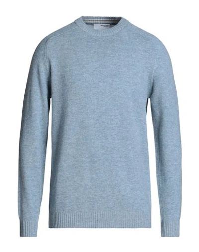 Selected Homme Man Sweater Sky Blue Size Xl Lambswool
