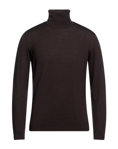Roberto Collina Man Turtleneck Deep Purple Size 40 Merino Wool In Purple