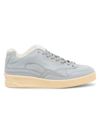 Jil Sander Men's Sporty Logo Leather Sneakers In Sky Grey