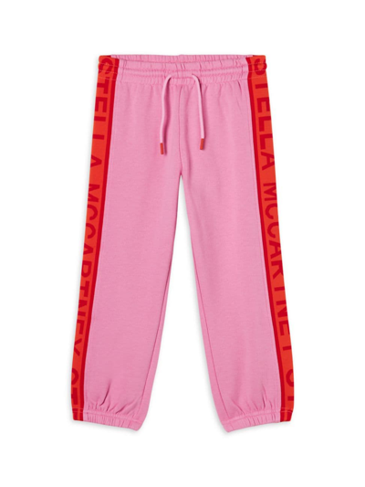 Stella Mccartney Kids' Little Girl's & Girl's Logo Tape Joggers In Pink