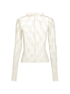 Free People Lady Lux Floral Mesh Layering Top In Evening Creme