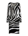 Just Cavalli Woman Midi Dress Black Size M Viscose, Acrylic, Polyamide, Metallic Fiber In Black