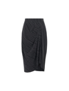 Iro Zima Crystal-embellished Satin Skirt In Black