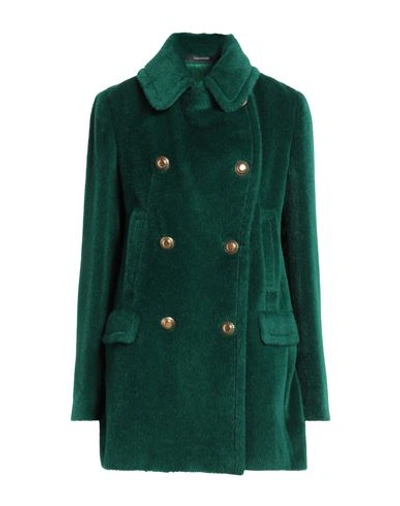 Tagliatore 02-05 Woman Coat Green Size 6 Alpaca Wool, Virgin Wool