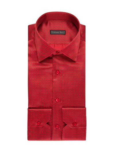 Stefano Ricci Men's Handmade Ivrea Shirt In Dark Red