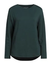 Majestic Filatures Woman Sweatshirt Dark Green Size 1 Viscose, Elastane