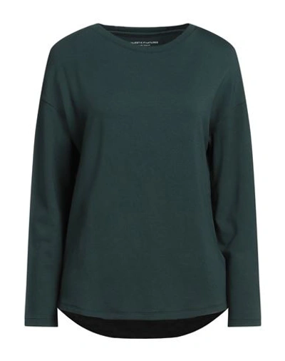 Majestic Filatures Woman Sweatshirt Dark Green Size 1 Viscose, Elastane