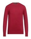 Florence Cashmere Man Sweater Brick Red Size 38 Wool, Cashmere, Elastane