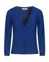 Pianurastudio Woman Cardigan Bright Blue Size M Viscose, Acrylic, Elastane