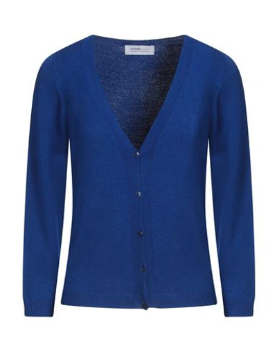 Pianurastudio Woman Cardigan Bright Blue Size M Viscose, Acrylic, Elastane In Blue