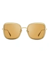 Omega Square Om0017h Sunglasses Woman Sunglasses Gold Size 54 Metal