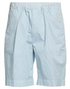 40weft Man Shorts & Bermuda Shorts Light Blue Size 38 Cotton, Elastane
