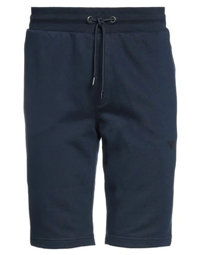 Emporio Armani Man Shorts & Bermuda Shorts Blue Size Xs Cotton, Polyester