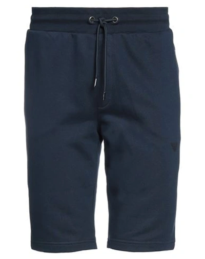 EMPORIO ARMANI EMPORIO ARMANI MAN SHORTS & BERMUDA SHORTS BLUE SIZE XS COTTON, POLYESTER