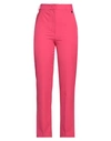 Hanita Woman Pants Fuchsia Size 4 Polyester, Elastane In Pink