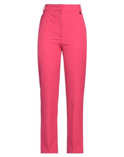 Hanita Woman Pants Fuchsia Size 4 Polyester, Elastane In Pink