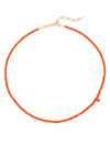 ANNI LU WOMEN'S PACIFICO TANGERINE DREAM 18K-GOLD-PLATED, GLASS & IMITATION FIRE OPAL BEADED NECKLACE
