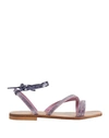 Liu •jo Woman Sandals Mauve Size 8 Textile Fibers In Purple