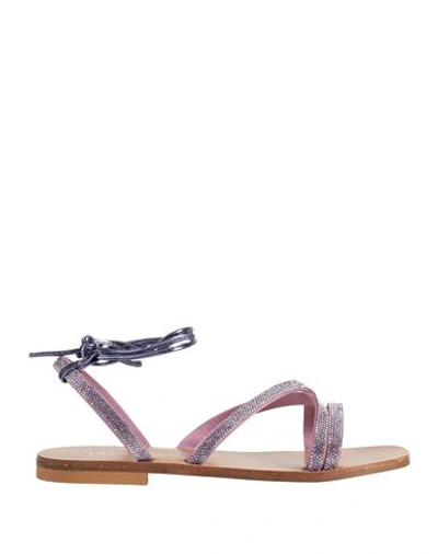 Liu •jo Woman Sandals Light Purple Size 7 Textile Fibers