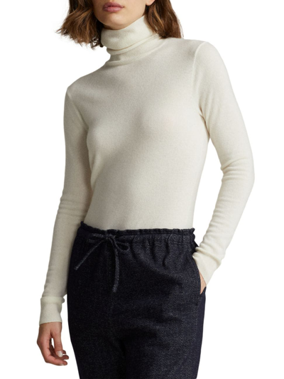 Polo Ralph Lauren Slim-fit Cashmere Turtleneck In Cream