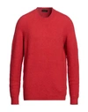 Roberto Collina Man Sweater Coral Size 38 Cotton, Nylon, Elastane In Red