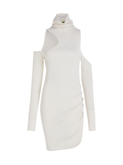 Gauge81 Women's Cut-out Merino Wool Minidress In White