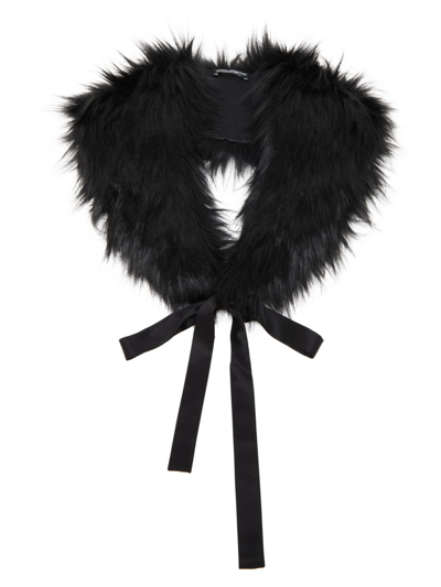 Dolce & Gabbana Women's Faux Fur Collar In Nero