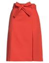 Stella Mccartney Woman Midi Skirt Orange Size 4-6 Viscose, Cotton