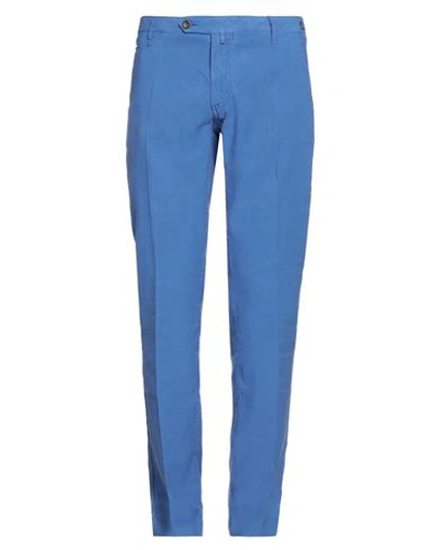 Jacob Cohёn Man Pants Bright Blue Size 32 Cotton, Linen