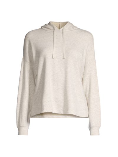 BAREFOOT DREAMS WOMEN'S MALIBU BUTTER HEATHERED FLEECE PULLOVER SWEATSHIRT