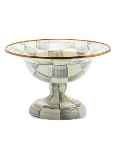 Mackenzie-childs Sterling Check Enamel Compote