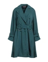 Emporio Armani Woman Overcoat Green Size 12 Polyester