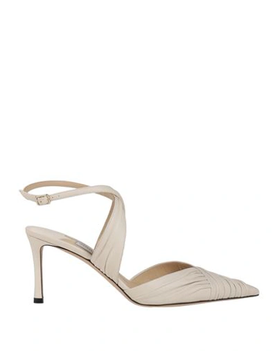 Jimmy Choo Woman Pumps Off White Size 7 Soft Leather