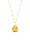 ANNI LU WOMEN'S ECHO BEACH FORGET ME NOT 18K-GOLD-PLATED MEDALLION PENDANT NECKLACE
