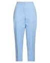 Seventy Sergio Tegon Woman Pants Sky Blue Size 8 Cotton, Elastane