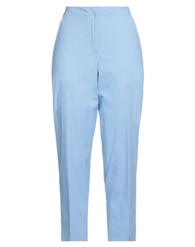 Seventy Sergio Tegon Woman Pants Sky Blue Size 8 Cotton, Elastane