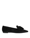 Giulia Neri Woman Loafers Black Size 7 Textile Fibers
