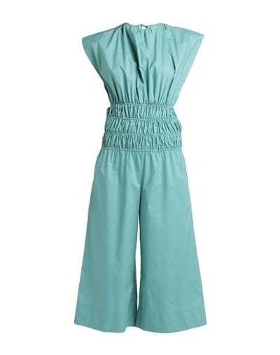 Bohelle Woman Jumpsuit Green Size 10 Cotton