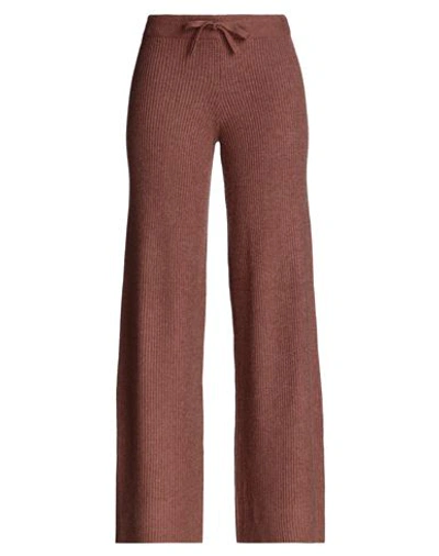 Only Woman Pants Brown Size Xl Viscose, Nylon, Polyester