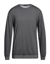 Daniele Fiesoli Man Sweater Lead Size Xxl Merino Wool In Grey