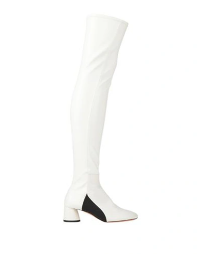 Proenza Schouler Woman Knee Boots White Size 7 Soft Leather