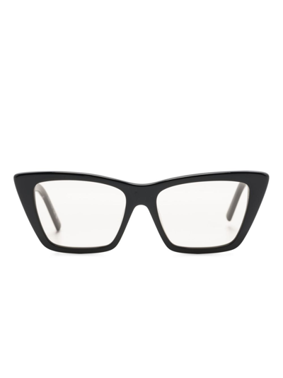 Saint Laurent Black Sl276 Mica Cat-eye Sunglasses
