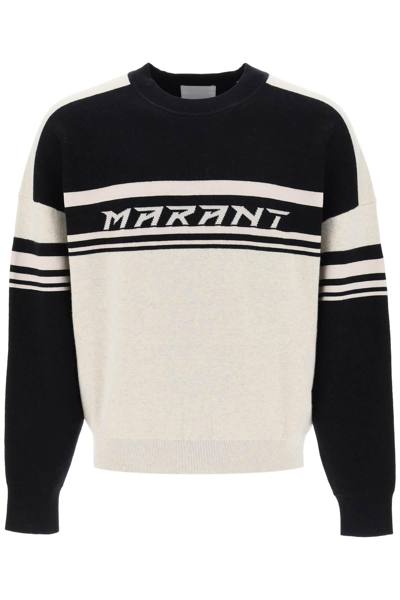 Marant Colby Cotton Wool Sweater In Multi-colored