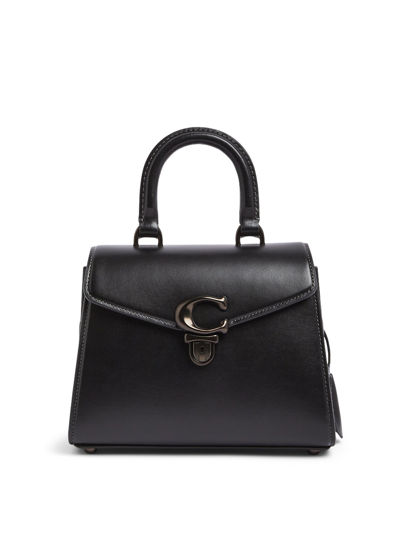 Coach Luxe Refined Calf Leather Sammy Top Handle 21 In Black