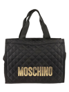 MOSCHINO LOGO QUILTED TOTE